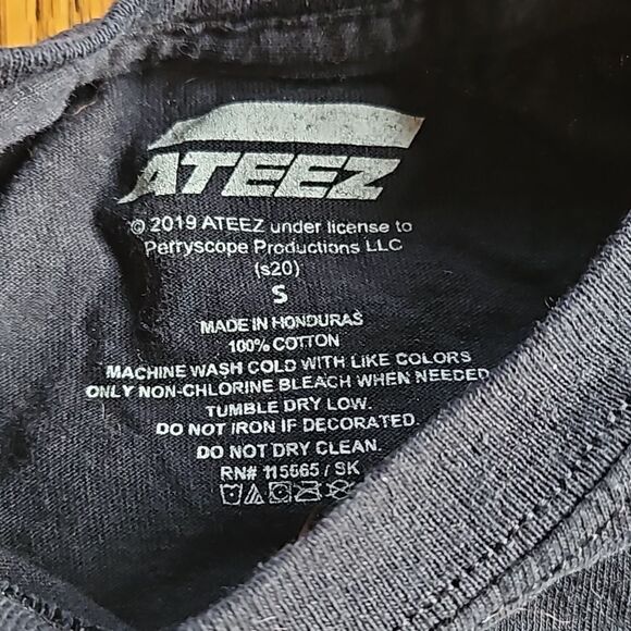 Ateez Line Logo T-Shirt Small | Black White Kpop Atiny A-tee-z Graphic Tee - Picture 4 of 7